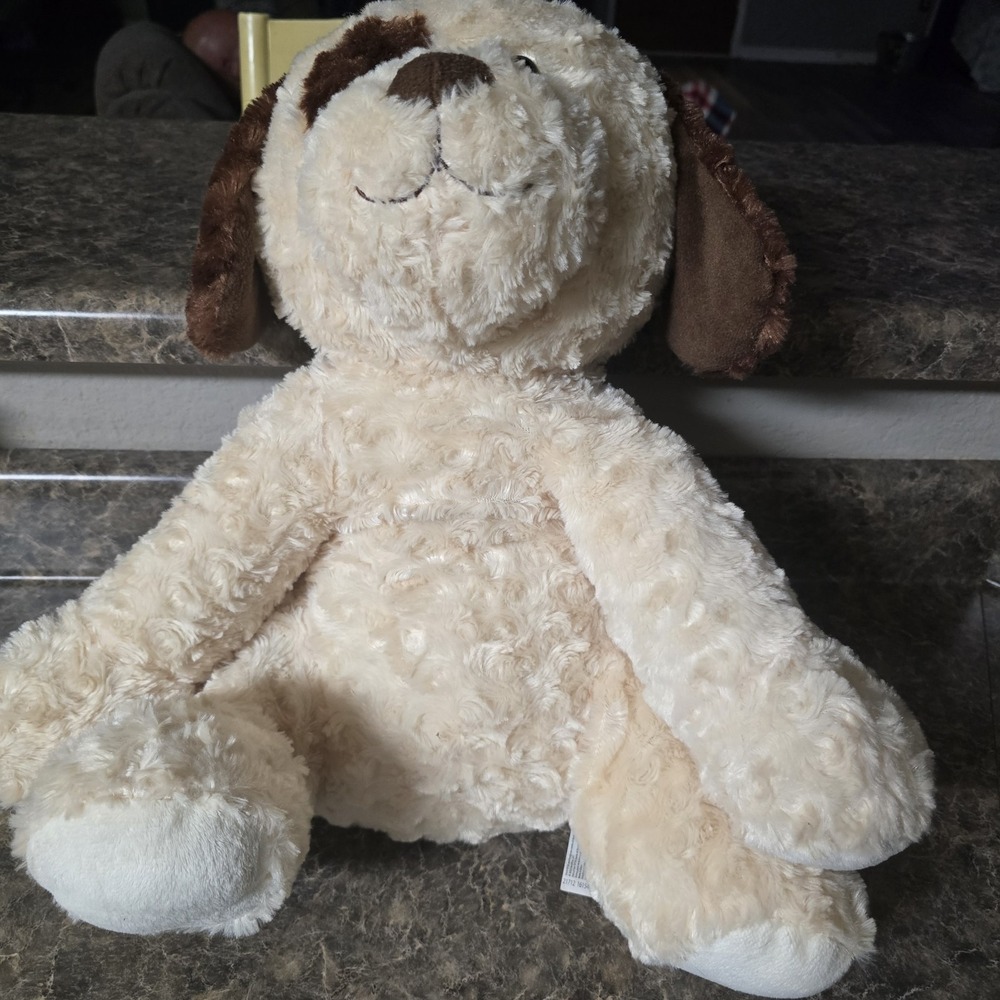 TOYS RUS STEIFF sitting puppy dog brown & beige - Peppi stuffed animal‎ toy 18"